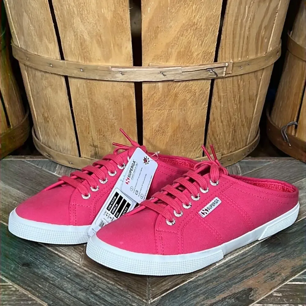 Superga 2288 VCOTW Fantasia Collection Pink Canvas Mule Sneakers Women 9.5
